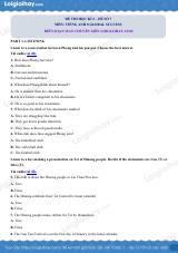 Đề thi học kì 2 Tiếng Anh 8 Global Success - Đề số 7